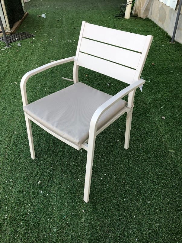 כיסא 100% אלומיניום כולל כרית